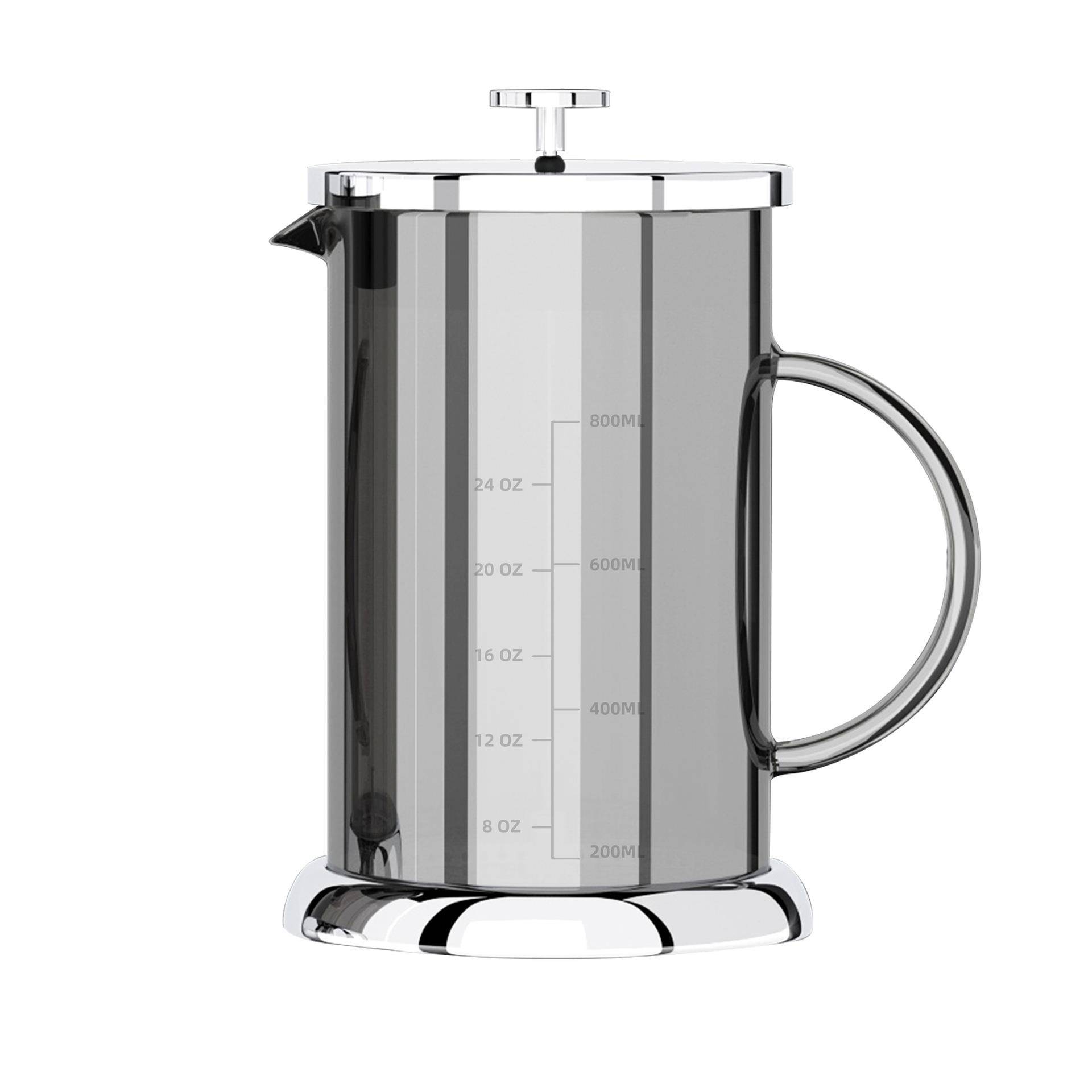 法压壶离子镀玻璃咖啡压榨壶泡茶壶冲茶器1000ML简约风
