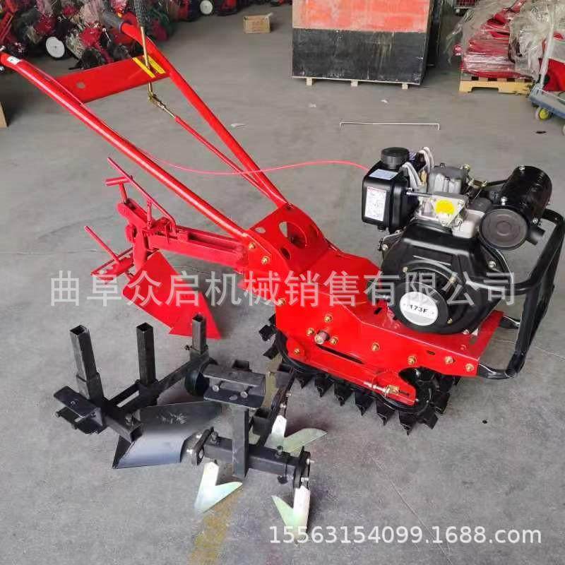 履带链轨式柴油微耕机小型多功能新式独轮犁地开沟播种松土旋耕机