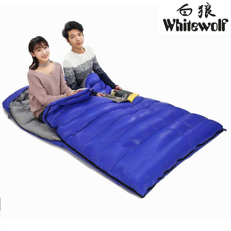 双人款情侣羽绒睡袋户外成人户外野营秋冬季加厚白鸭绒轻保暖