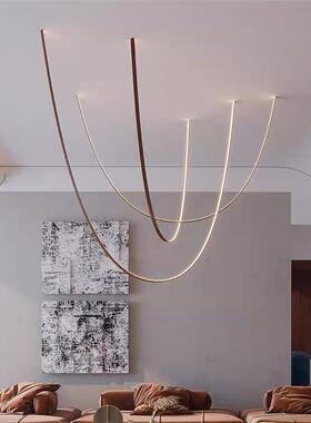 现代简约客厅led吊灯 创意艺术酒店展厅装饰灯具样板房设计餐厅灯