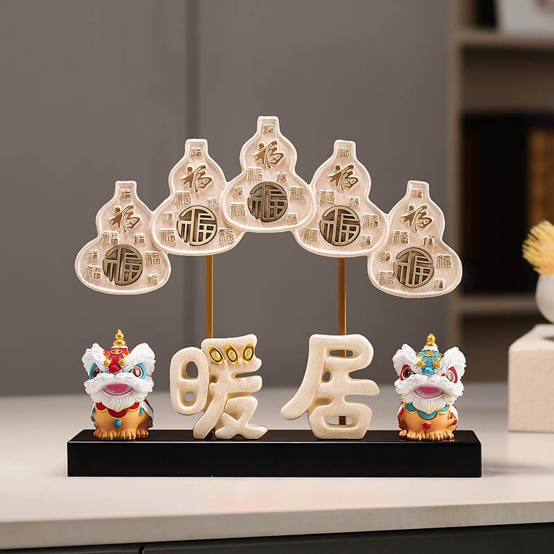 葫芦摆件五福临门装饰入户门玄关客厅桌面布置气氛办公室摆设