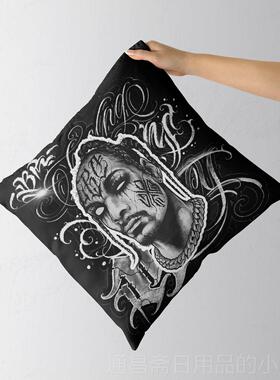 高档定制嘻哈说唱硬核狗爷snoopdog西奇岸卡诺花体字Chican字海抱