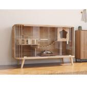 高档豪华与家实用柜木室内猫别墅人宠物电视柜双猫层猫笼猫屋展示