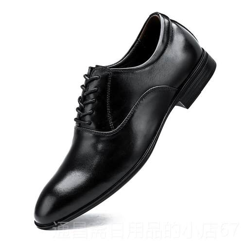 高档男士真皮尖头休闲鞋男韩版英伦商务正装大码鞋45码 4皮6 47男