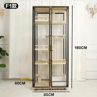 高档家猫舍屋猫柜猫房猫别豪子墅全景观猫笼用超大自由空间宠物华