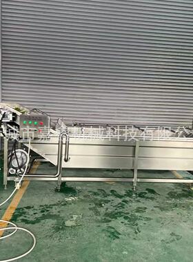 全自动果蔬气泡清洗流水线商用高压喷淋洗菜机果蔬气泡清洗设备