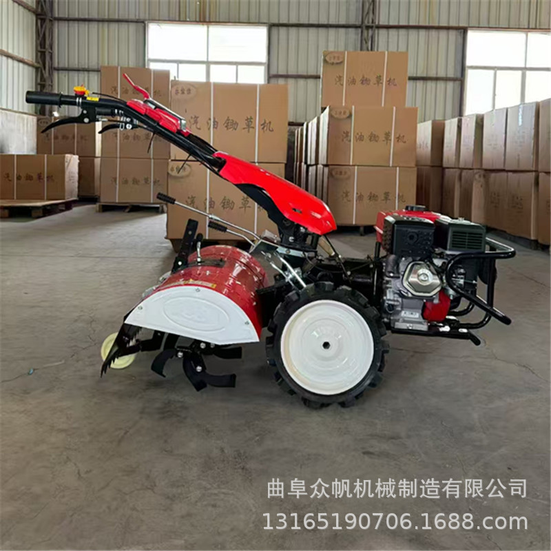 四驱微耕机小型农用耕地机多功能除草开沟旋耕开荒机械