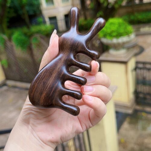 兔檀木美鼻头疗梳按摩头部肩颈拨筋点穴按摩鼻部拨筋点穴