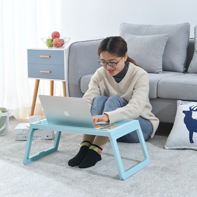 床上电脑桌可折叠宿舍床上桌子懒人塑料简易电脑桌飘窗阳台小书桌