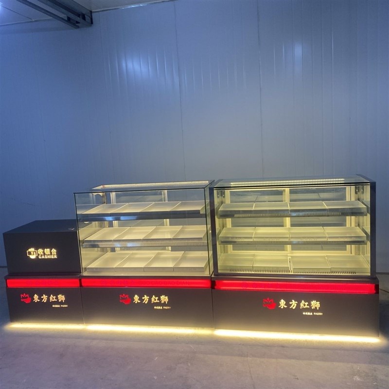 中式糕点柜桃酥冷藏保鲜甜点展示柜商用玻璃烘焙柜定制多层面包柜