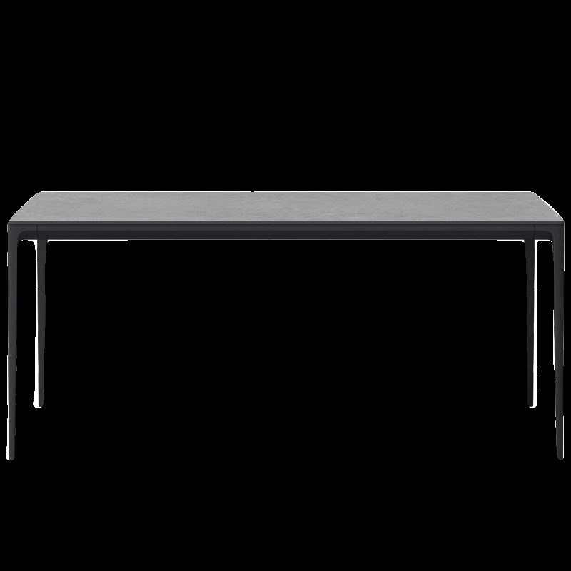 意式极简岩板餐桌椅现代简约家用餐桌小户型铝合金长方形饭桌