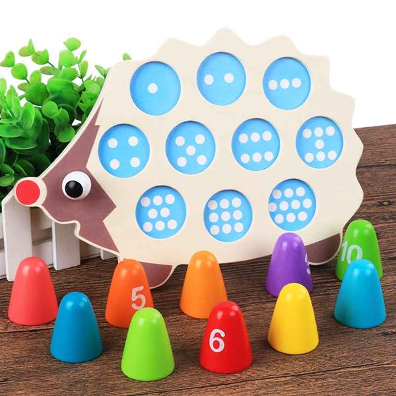 儿童小刺猬学数数记忆益智互动桌面游戏逻辑思维训练智力亲子玩具