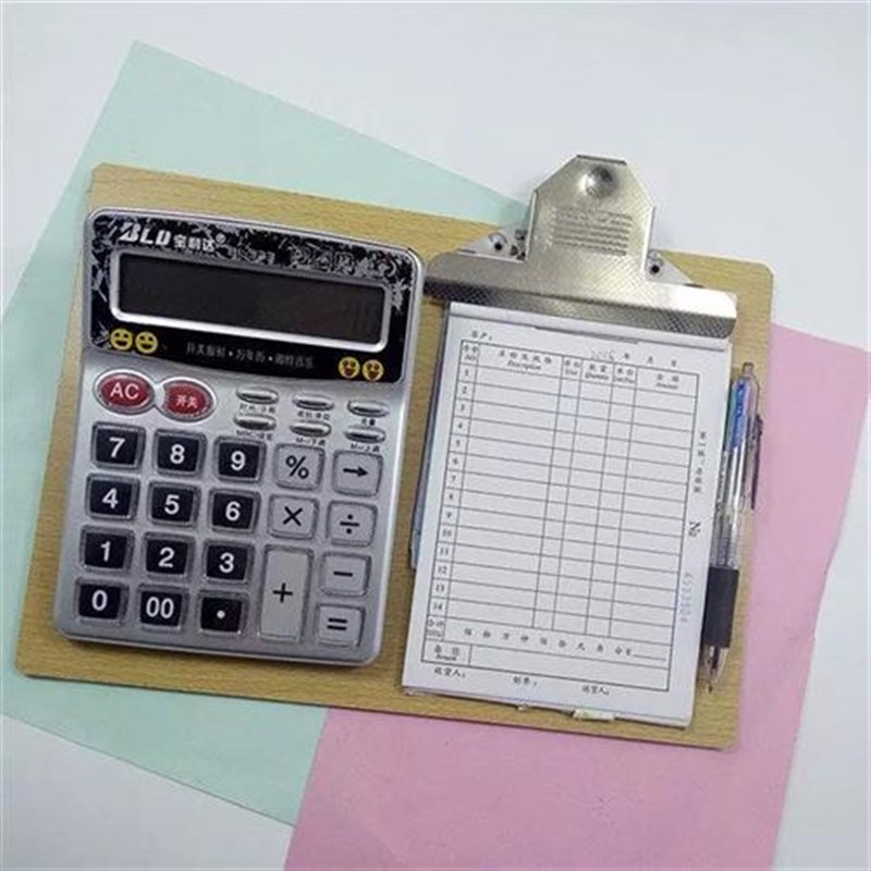 单木板夹A4文件夹垫板横夹写字菜单夹子板耐摔办公文具用品