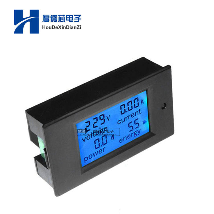 50A直流数字数显 LCD直流数显多功能电压电流功率表电压表流表