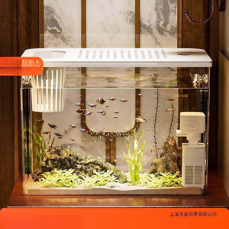 小型鱼缸水族箱家用 桌面生态金鱼缸 懒人塑料透明造景缸,电子元器件市场,其它元器件,淘宝优惠券,粉丝福利购,淘宝优惠卷