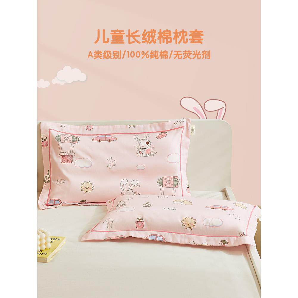 可爱儿童枕套40x60一对宝宝纯棉小号枕头套30x50cm卡通小孩枕头罩