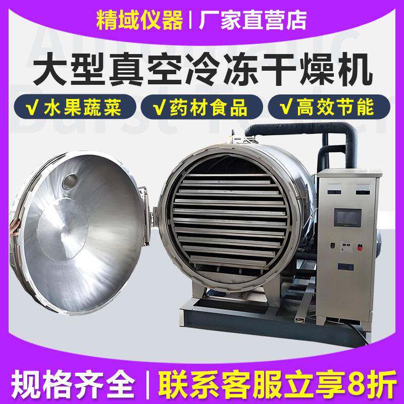 大型真空冷冻干燥机食品冻干设备果蔬肉类水产品低温真空冻干仪器
