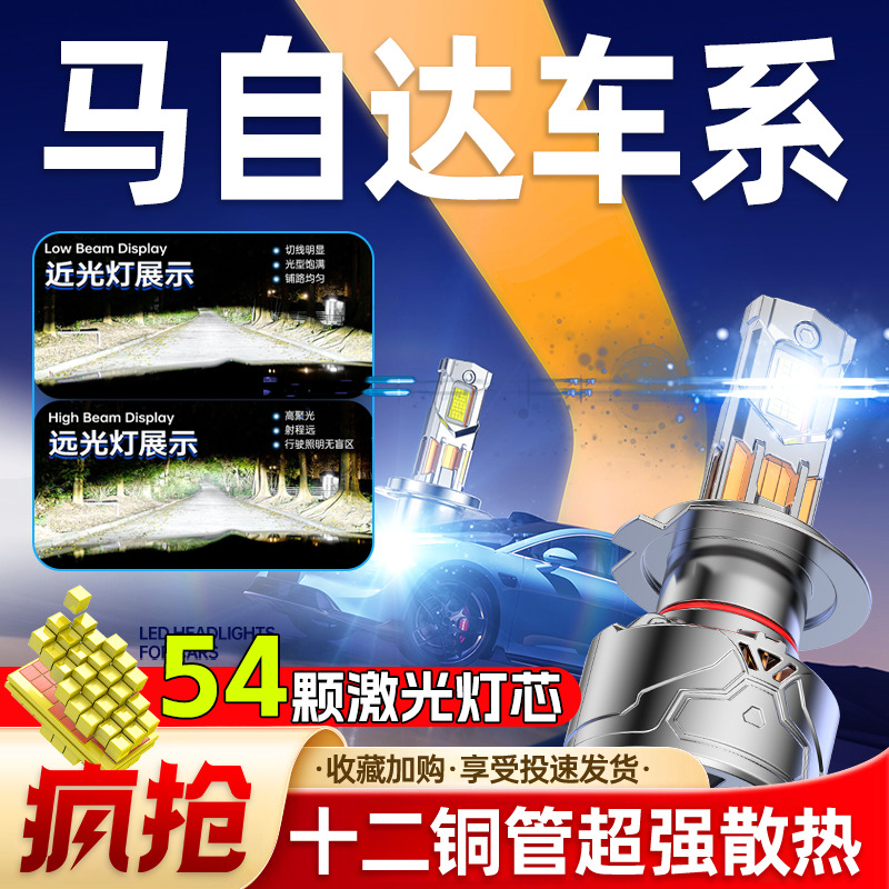 专用马自达汽车升级激光LED大灯