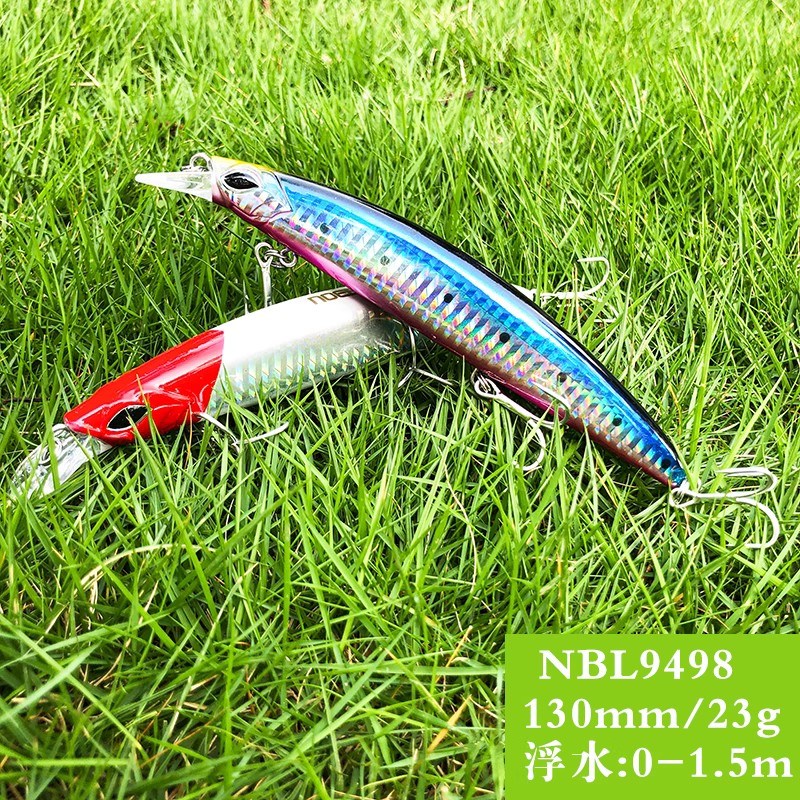 诺比NOEBY 998浮水米诺远投路亚饵短小舌板海钓翘嘴鲈鱼船钓假饵