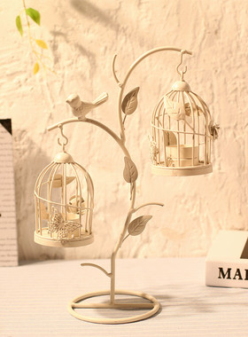 铁艺个性烛台浪漫复古香薰灯台蜡烛托台放香薰蜡烛的摆件创意时尚