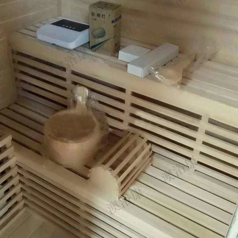 实木汗蒸房桑拿房家用发汗湿蒸泼水商用远红外光波房可移动汗蒸箱