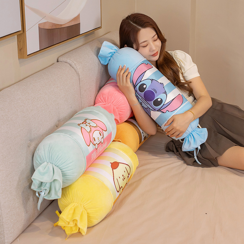 创意卡通糖果造型长条抱枕靠枕睡觉夹腿冰丝枕靠垫可拆洗女生礼