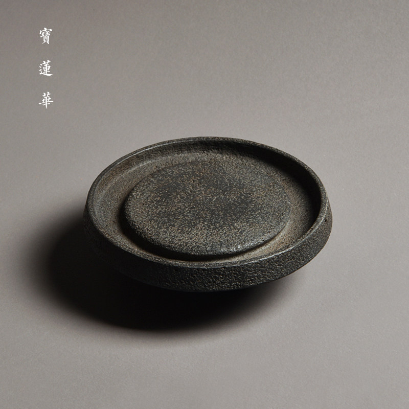 高斗玄武岩石雕壶承盘 壶托 干泡茶盘养壶垫石茶台石杯托石茶托盘