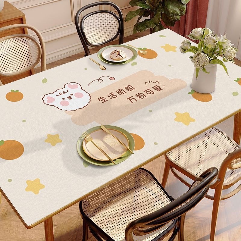 新疆西藏餐桌垫PVC防水防烫桌布卡通免洗可擦家用茶几垫学生