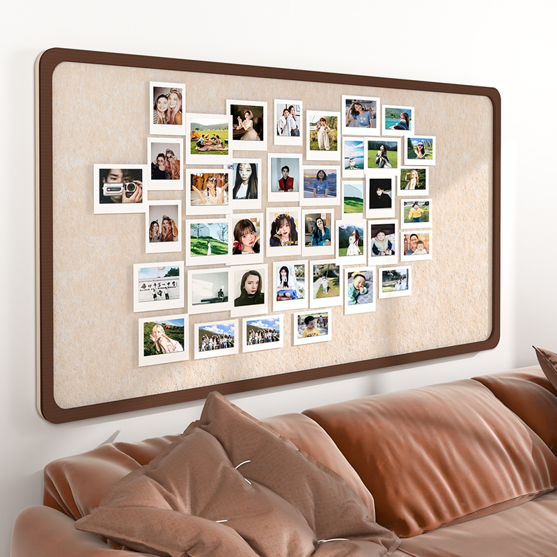 照片墙毛毡墙贴背景板展示墙组合相框墙面装饰创意留言板软木墙板