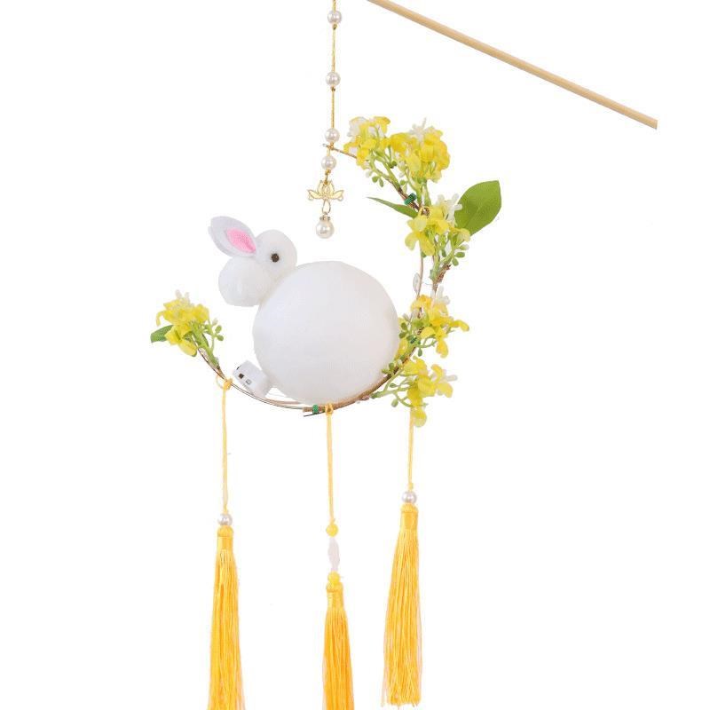 中秋节氛围月亮灯摆件灯笼花灯手工彩绘diy制作材料包儿童手提