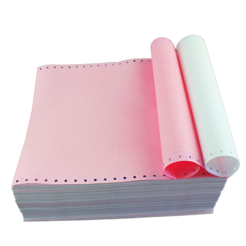 足1000页21-2联二联针式电脑打印纸连打纸一二三等分凭证纸