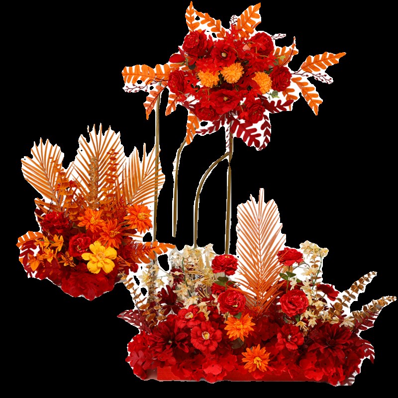 订婚装饰婚房布置假花仿真花玫瑰花结婚摆设客厅婚礼花卉花束摆件