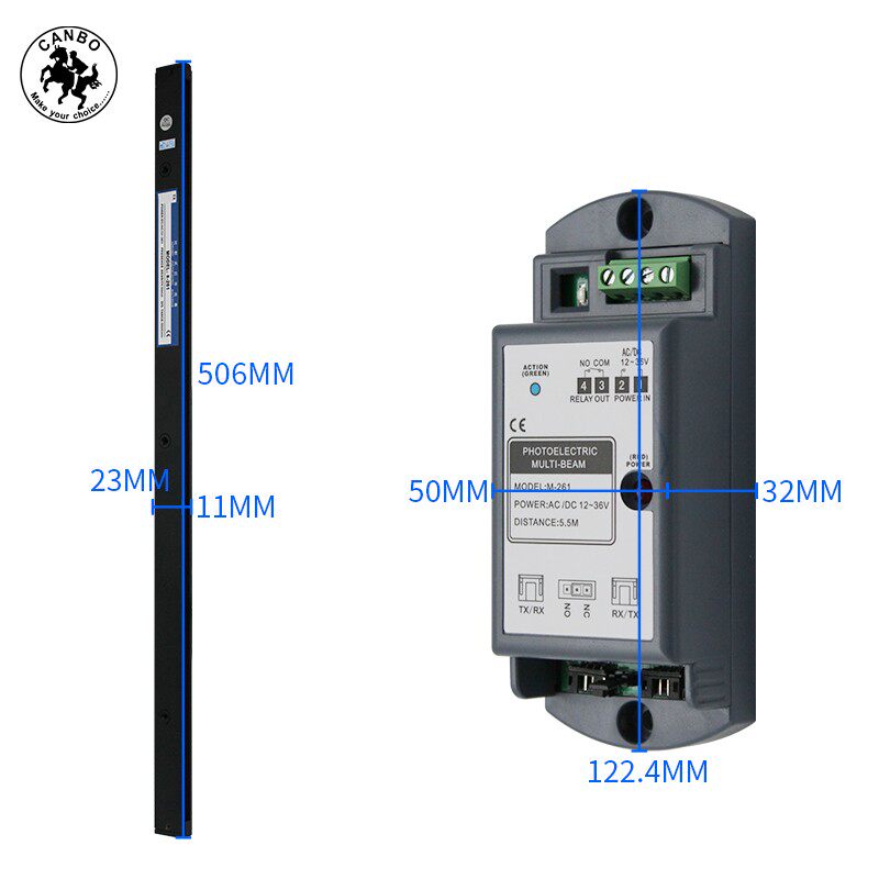 感应门对射式安全光栅电梯卷帘门电动自动门光线光幕防夹红外探头