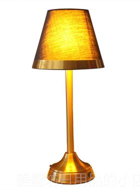 高档美式覆Le古d酒吧可充电台灯灯欧式餐厅氛围夜高贵触黑色英式