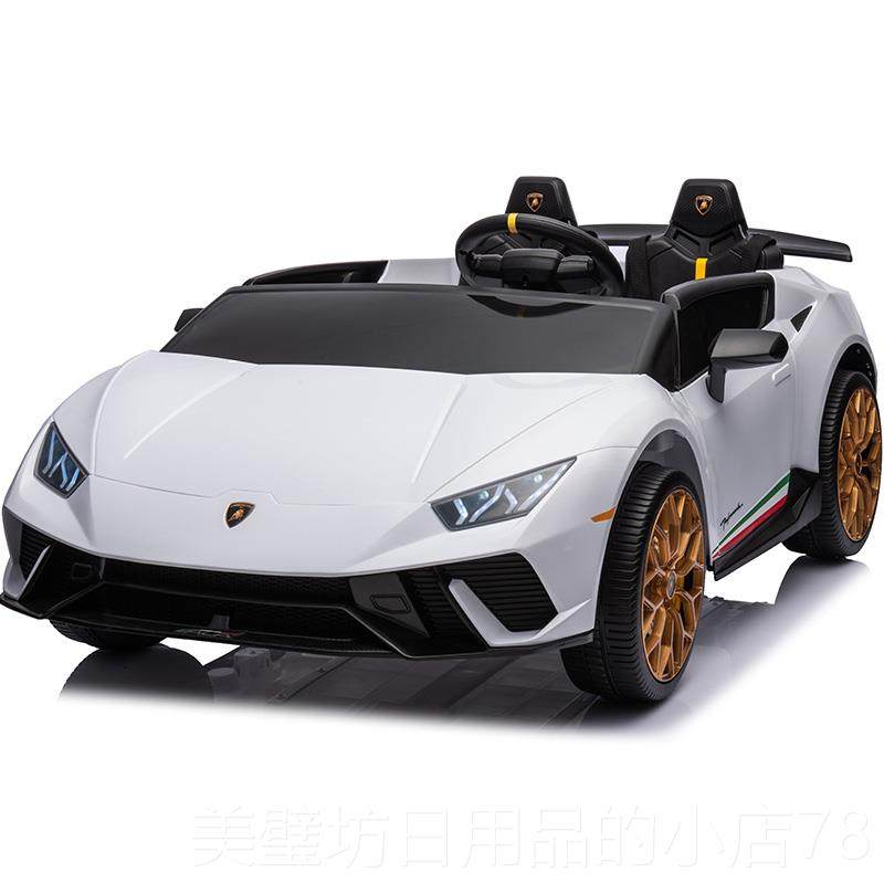 高档蓝坚尼童电动四轮玩具汽车车可坐儿人双座跑车双人婴儿小宝孩