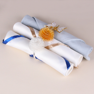 西餐餐巾布 折花口布擦杯布不掉毛口布巾样板房餐布餐扣酒店套装