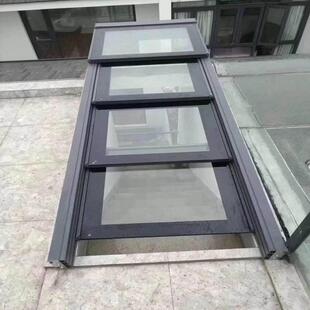 铝合金斜平屋顶面电动楼顶天窗盖定制阁楼阳光房地下采光井老虎窗