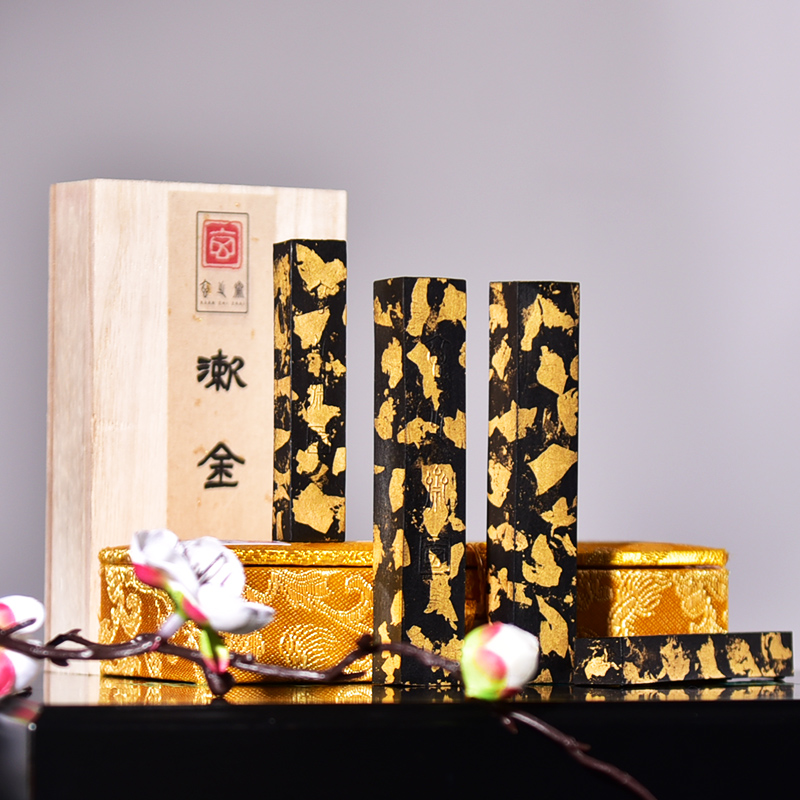 古法5钱一两玄之斋大师手工制作皮胶桐油顶烟墨条墨块墨碇墨汁高