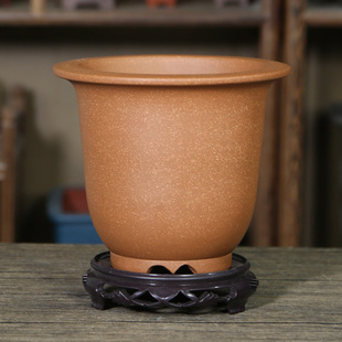 宜兴紫砂花盆降坡泥京钟盆春兰盆大号室内绿萝建兰盆景花盆