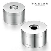 高档德国MODRN创意个定性流潮烟灰缸不锈钢封闭式 带盖防飞灰男礼E