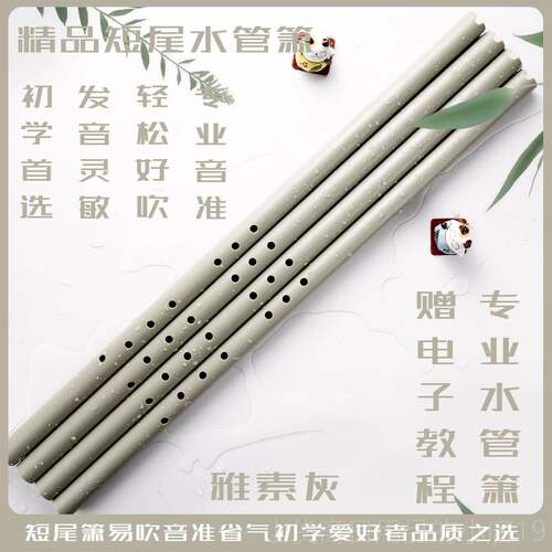 高档箫水G管箫奏八孔萧笛子灰色高档调F调入门古包风塑料洞萧吹乐