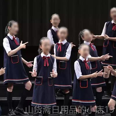 高档儿童合唱服中唱小学生合演出服女童礼服中男小学服生表演大合