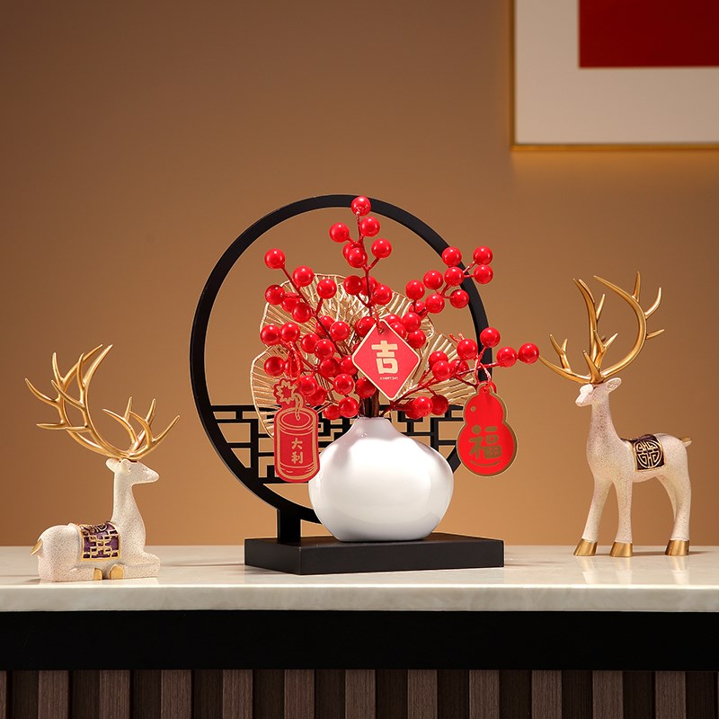 屏风摆件创意客厅玄关酒柜装饰品树脂工艺品乔迁之喜礼品