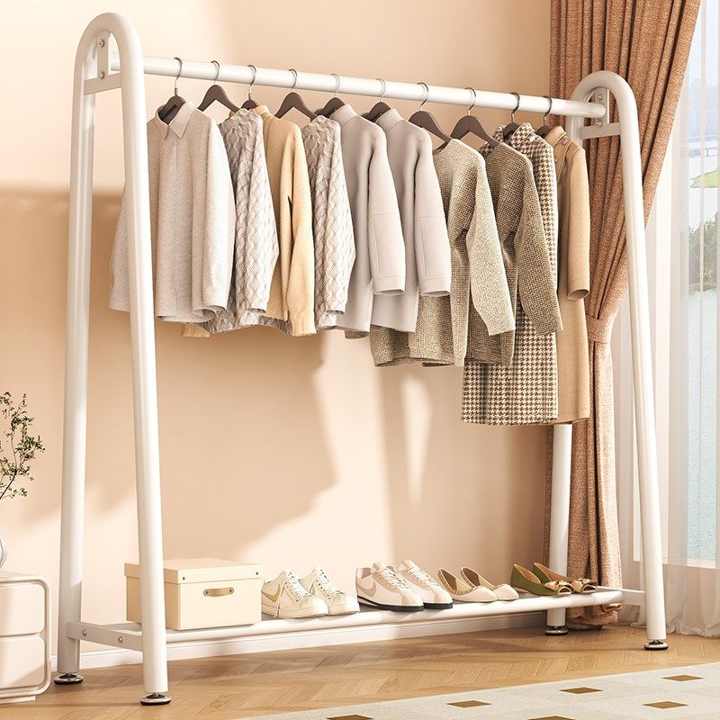 晾衣架落地卧室家用挂衣架加粗加厚室内挂包简易衣帽架阳台晒衣架