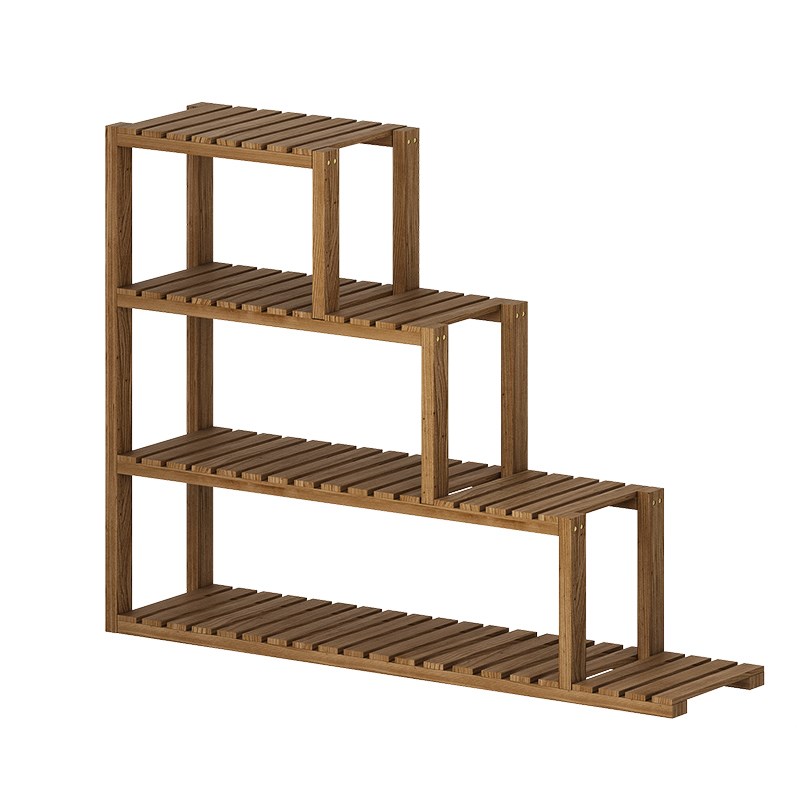 放在窗台上的花架阶梯式多层窗台高低多肉专用阳台台沿实木花架子