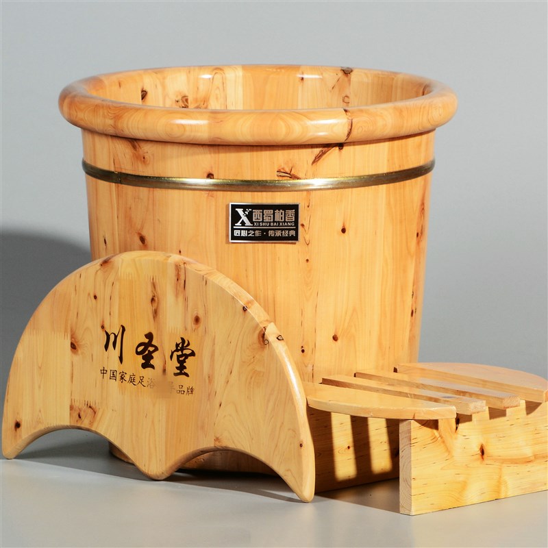 藏生堂藏奥堂川圣堂藏御堂香柏木足浴泡脚木桶家用木质高深桶熏蒸