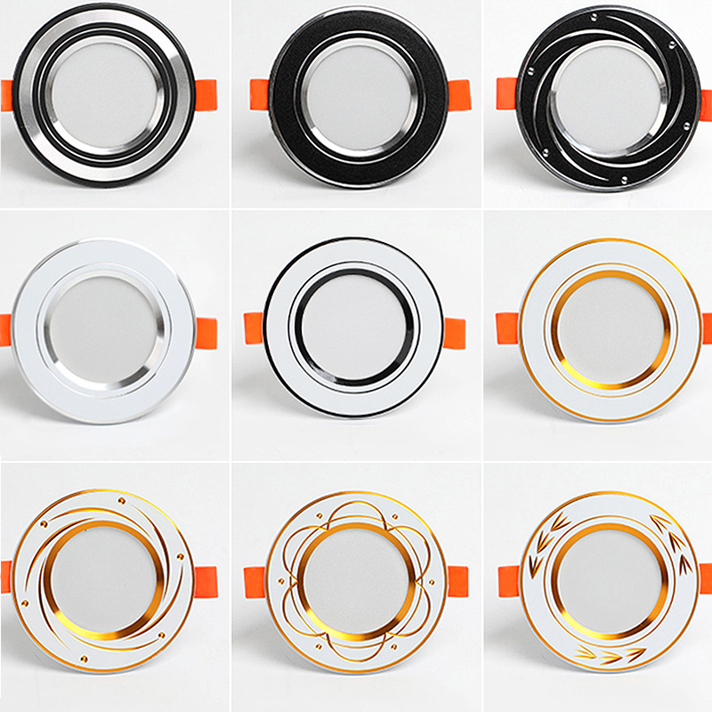 led筒灯家用客厅嵌入式天花灯三色变光吊顶孔灯7.5/8公分22只套装