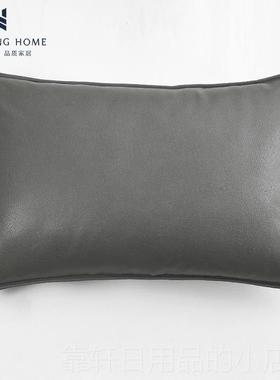 正品长形方科布抱技枕腰枕靠枕客厅沙发靠背垫枕头床罩大号橙色定