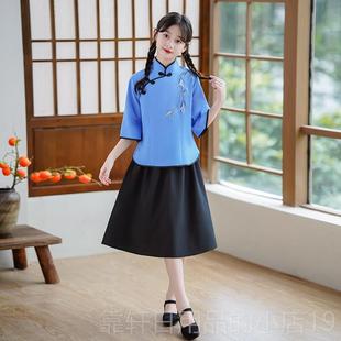 正品儿童民国风学装五四青年中山生装儿园大唱红色幼朗诵毕业演出