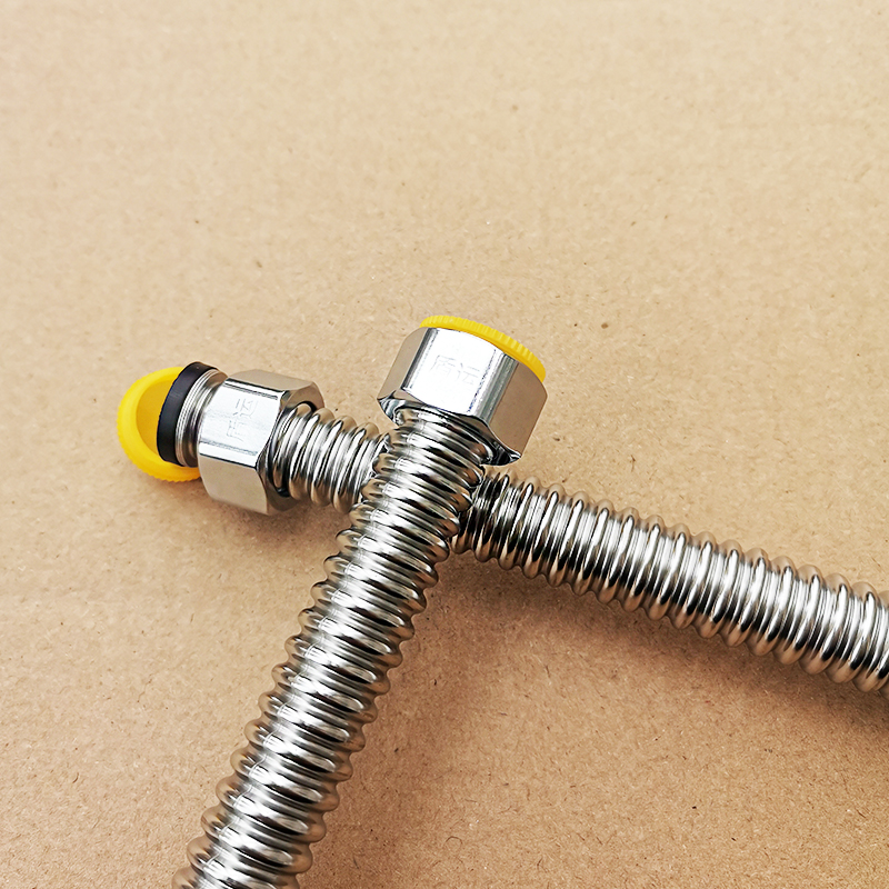 盾运不锈钢波纹四分水管热水器安装配件进出水连接管冷热厘米